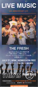 THE FRESH LIVE Hard Rock Cafe 横浜